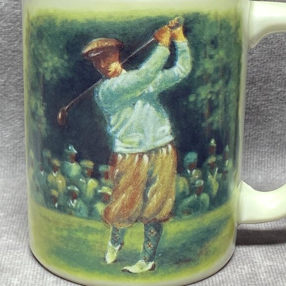 Vintage Otagiri Golf Mug 8oz Figi Graphics Japan - Golfer & Quote Scene Ceramic - Picture 2 of 11